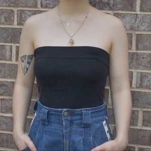 GOLD SHIMMER BLACK TUBE TOP